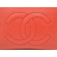 Chanel Clutch aus Leder in Rot