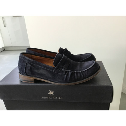 Ludwig Reiter Slippers/Ballerinas Leather in Blue