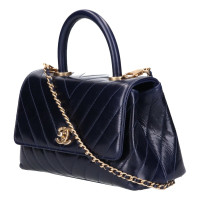 Chanel Coco Handle Bag Leather in Blue