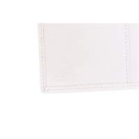 Gianni Versace Täschchen/Portemonnaie aus Leder in Weiß