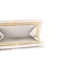 Gianni Versace Täschchen/Portemonnaie aus Leder in Weiß