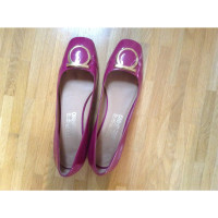 Salvatore Ferragamo Slippers/Ballerinas Patent leather in Pink