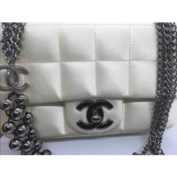 Chanel Classic Flap Bag Mini Rectangle aus Seide in Creme