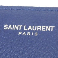 Saint Laurent Sac à main/Portefeuille en Cuir en Bleu
