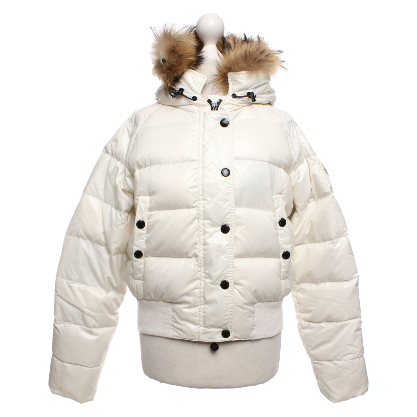 Moncler Jacket/Coat in Cream - Second Hand Moncler Jacket/Coat in Cream buy  used for 599€ (6104704)
