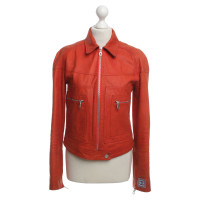 Chanel Leather Jacket in Orange