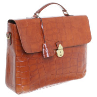 Mulberry Briefcase with reptile embossing