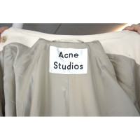 Acne Jacke/Mantel aus Wolle in Creme