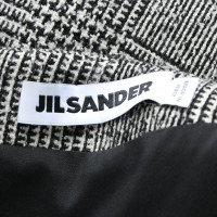 Jil Sander Jurk in zwart / wit