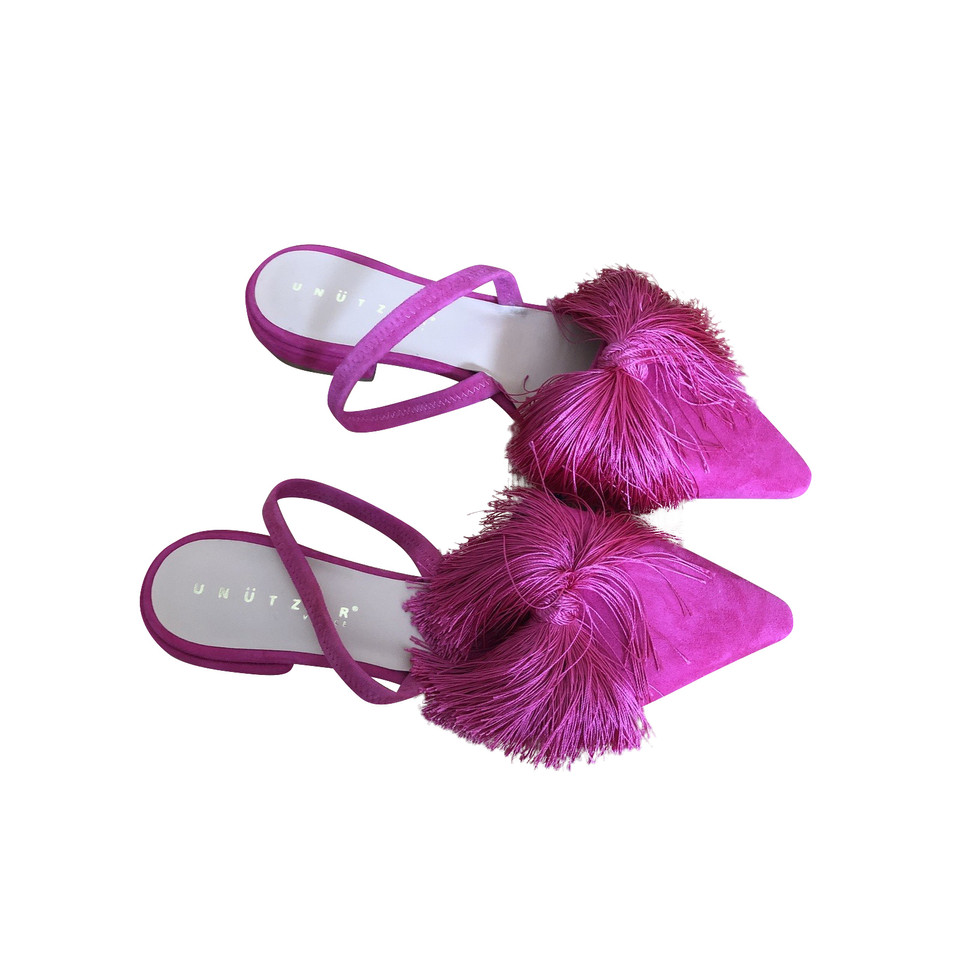 Unützer Sandalen aus Leder in Rosa / Pink