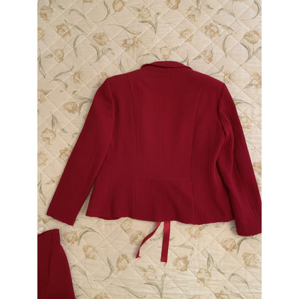 Max Mara Suit Wol in Rood