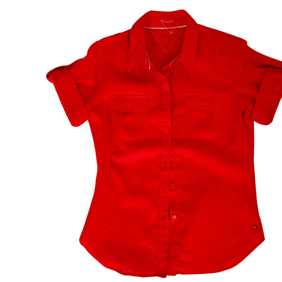Tommy Hilfiger Top Linen in Red