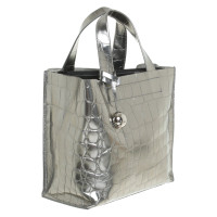 Furla Handtasche aus Leder in Silbern