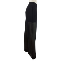 Chanel Trousers Silk in Black