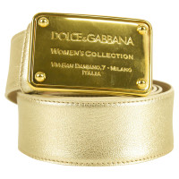 Dolce & Gabbana Pelle Oro opaco Cintura SZ 95cm, 38 ''