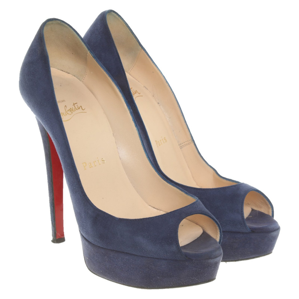 Christian Louboutin Pumps/Peeptoes Suede in Blue