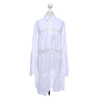 0039 Italy Kleid aus Leinen in Weiß