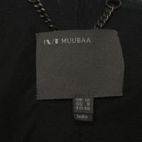 Muubaa Vest Leer in Zwart