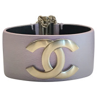 Chanel Armreif/Armband aus Leder in Rosa / Pink