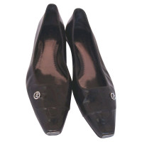 Giorgio Armani Slippers/Ballerinas Patent leather in Black