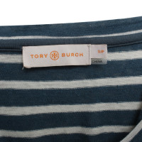 Tory Burch Shirt blauw / wit gestreept