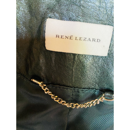 René Lezard Jacke/Mantel aus Leder in Grün