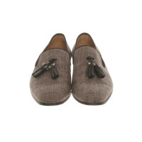 Christian Louboutin Slippers/Ballerinas Canvas in Brown