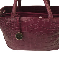 Furla Handtasche aus Leder in Violett