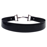 Gucci Patent leather belt with Horsebit buckle 