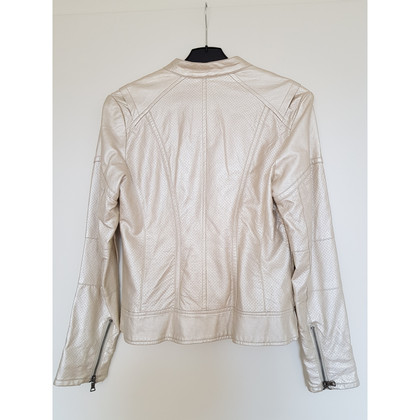 Guess Jacket/Coat Leather in Silvery
