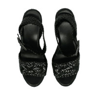 Hermès Chaussures compensées en Cuir en Noir