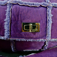Chanel Flap Bag Leather in Violet