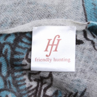 Friendly Hunting Cashmere sjaal met motiefprint