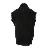 Karl Lagerfeld Gilet di pelliccia in nero