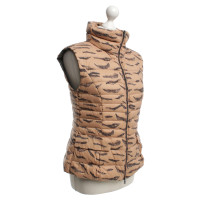 Marc Cain Quilted waistcoat in Nude