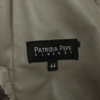 Patrizia Pepe Coat with leather in grey