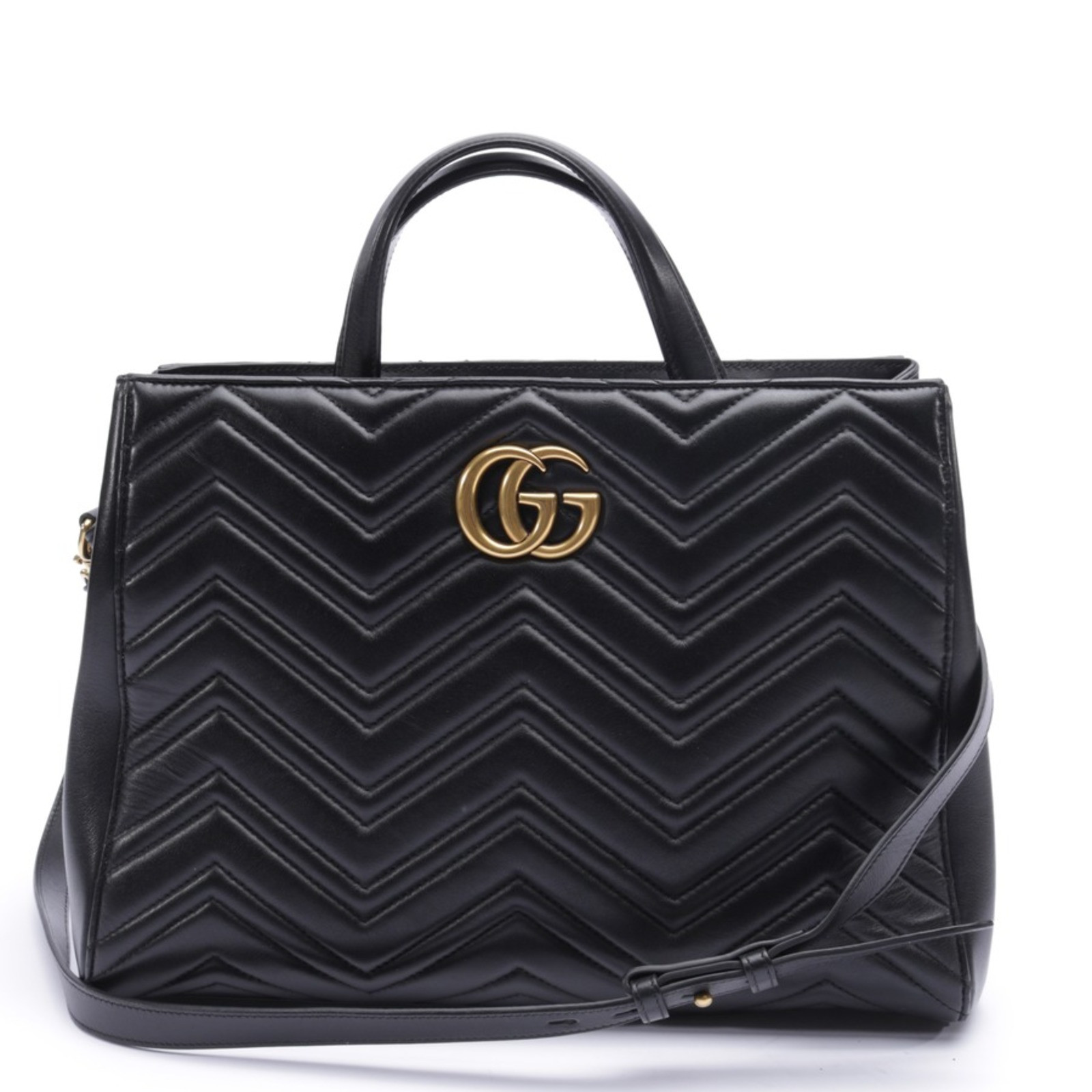 Gucci GG Marmont Top Handle Bag Leather in Black - Second Hand Gucci GG  Marmont Top Handle Bag Leather in Black buy used for 1298€ (4782065)