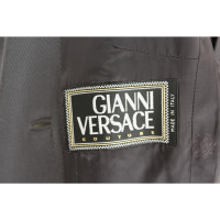 Gianni Versace Jas/Mantel Wol in Grijs