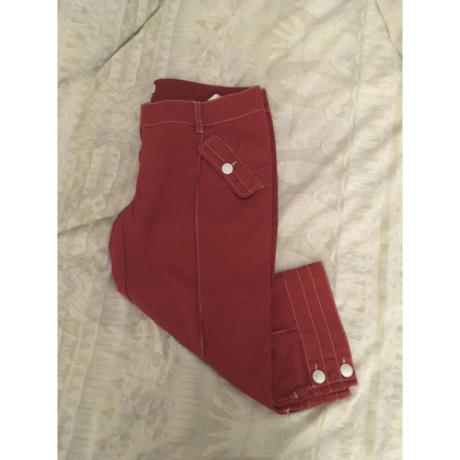 Moschino Paire de Pantalon en Coton en Rouge