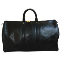 Louis Vuitton Keepall 50 Patent leather in Black