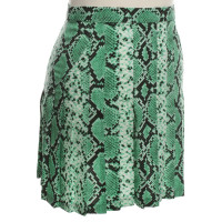 Sandro Green skirt with snake pattern 