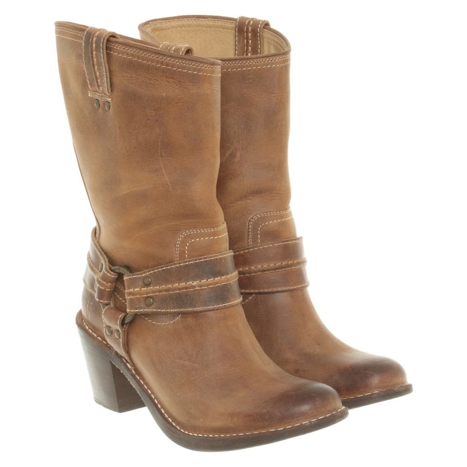Frye Ankle boots Leather in Ochre