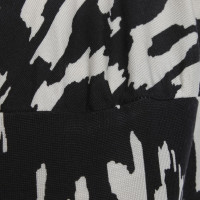 Diane Von Furstenberg Robe en soie en noir / blanc