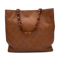 Chanel Shopping Tote en Cuir en Marron