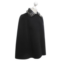 Fendi Virgin wool cape in black