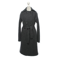Stefanel Jacke/Mantel aus Wolle in Grau