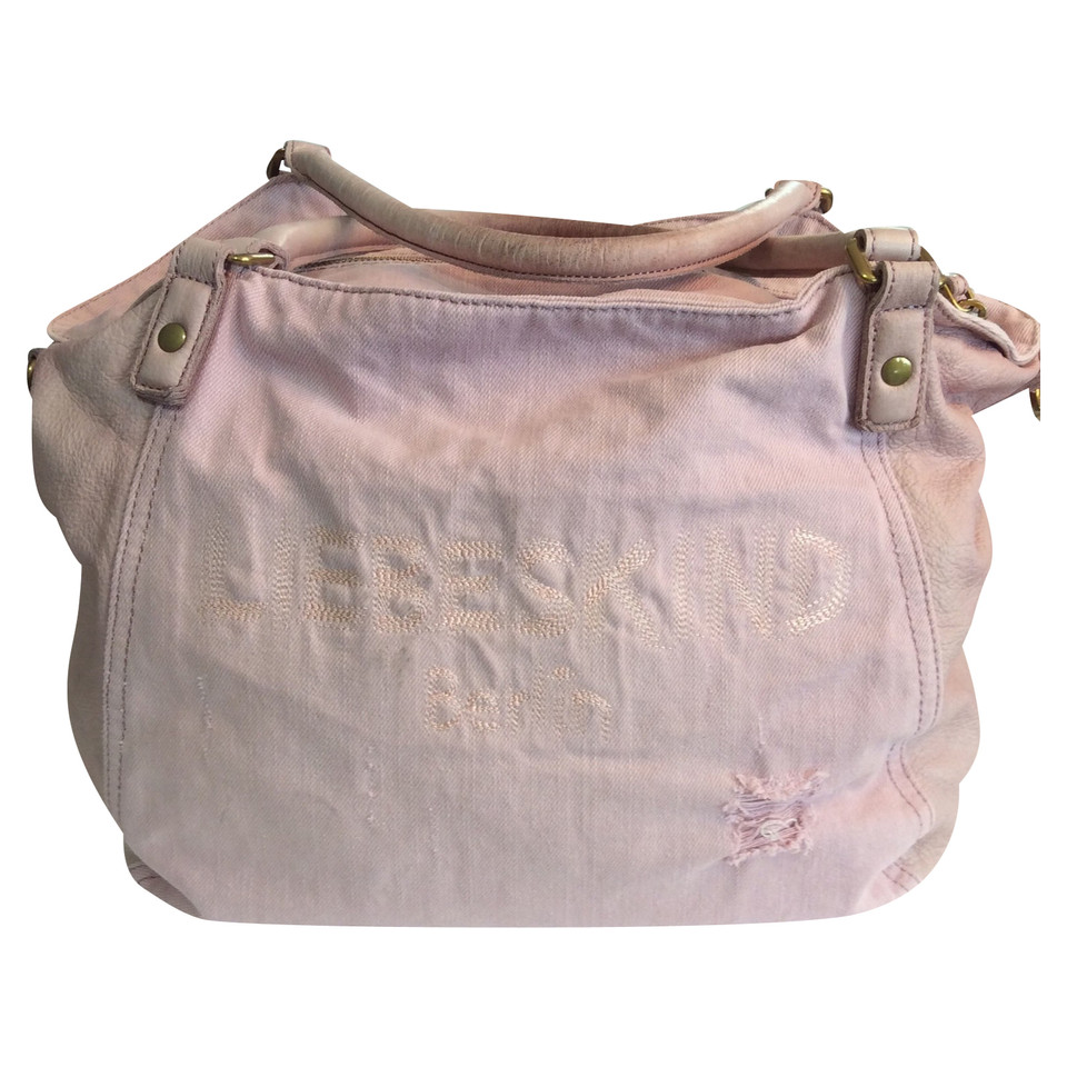 Liebeskind Berlin Shopper aus Jeansstoff in Rosa / Pink