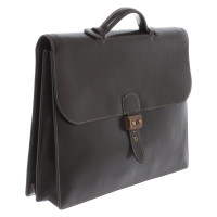 Hermès Sac A Depeches 38 Leather in Brown