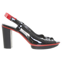 Hogan High heel sandal in black/red