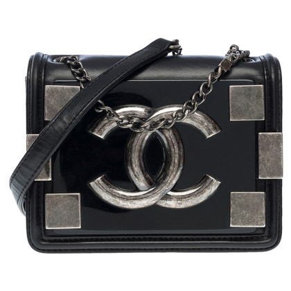 Chanel Lego Clutch Bag aus Leder in Schwarz